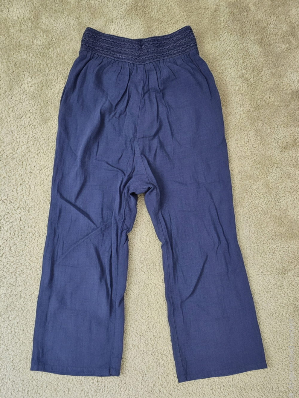 A. Byer Womens Elastic Waist Navy Blue Pull-On Pants